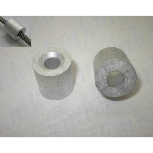 HQ RA01 Rigging Hardware American Standard 1/16 Inch（1.5MM）- 5/16 Inch （8MM）Round Aluminium Crimp Sleeves Ferrule for Wire Rope