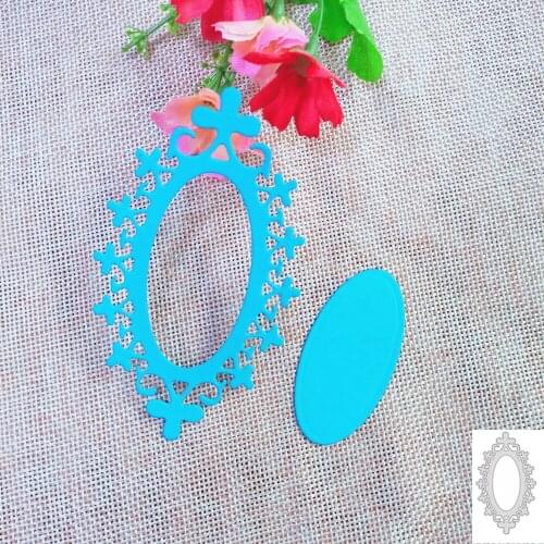 Oval Frame Flower Metal Cutting Dies for Craft Dies Stencil Template Scrapbooking Embossing Knife Mould Punch Card Dies Cut