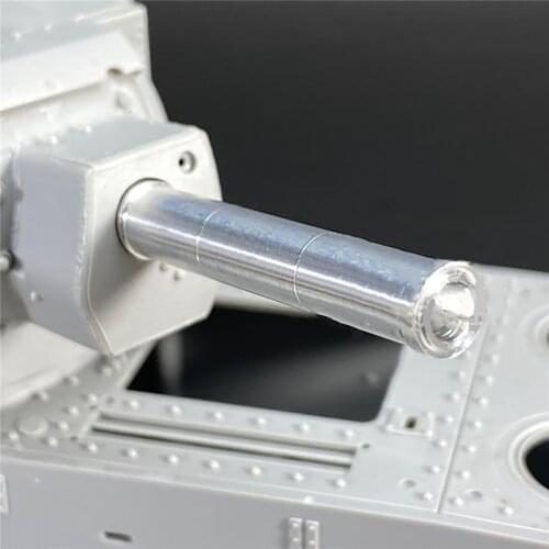 RC Tank Upgrade Part for 1/35 Scale KV-2 Tank Trumpeter 00312 Model Accessories Durable Metal Barrel Model