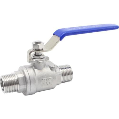 1/4“ 3/8” 1/2" 3/4" 1" BSP Male To Male Thread 304 Stainless Steel Ball Valve For Water Oil Gas