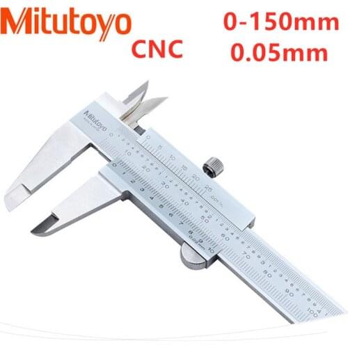 Mitutoyo CNC Calipers Vernier Caliper 0-150mm 6" 0.05mm Precision Measuring Tools Stainless Steel 530-312 Scale Caliper 1/128in