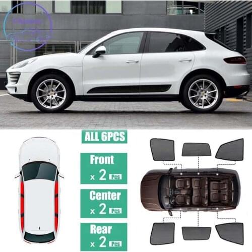 For Porsche Macan 2014-2019 Window Sunshade UV Protection Ray Blocking Mesh Laser Block Black Net Yarn