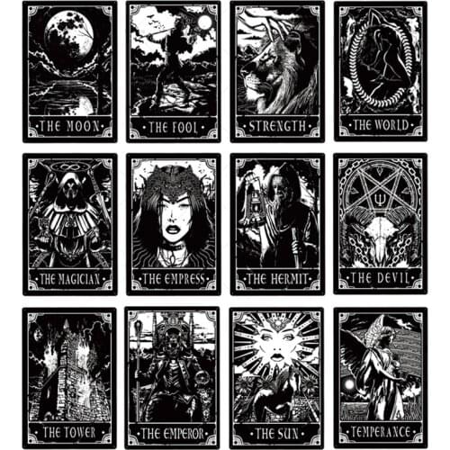 Tarot Card Signs Man Cave Wall Plaques Tin Sign Decor Bar Cafe Metal Crafts Decorative Plate Painting Vintage Casino Tin Posters