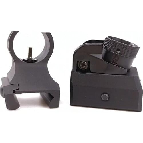 Outdoor Sports Tactics DIY CS Shooting Competitive Picatinny Toy Metal Sight 416 Front And Rear Set Outdoor Upgrade Rubber Ball