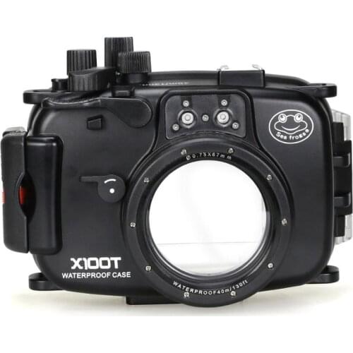 130ft/40m Waterproof Underwater Housing Camera Diving Case for Fujifilm X100T Camera Bag Case Cover
