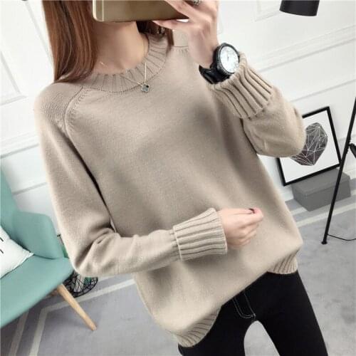 Women Pullover Sweater 2017 Winter New Brand Fashion Warm Pullovers High Quality Candy Colors pull femme Comfort Soft Wool top