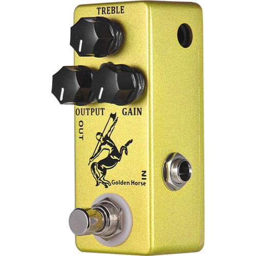 Muslady Golden Horse Guitar Overdrive Effect Pedal Full Metal Shell True Bypass guitar accessories guitar pedal pedal guitarra