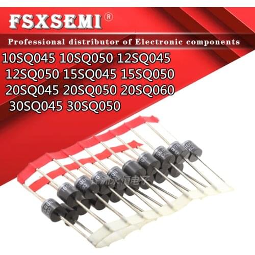 10pcs 10SQ045 10SQ050 12SQ045 12SQ050 15SQ045 15SQ050 20SQ045 20SQ050 20SQ060 30SQ045 30SQ050 R-6 Solar Schottky diode