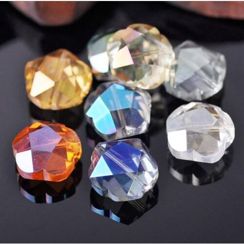 14mm 20mm Big Flower Faceted Crystal Glass Loose Crafts Beads For Jewelry Making DIY