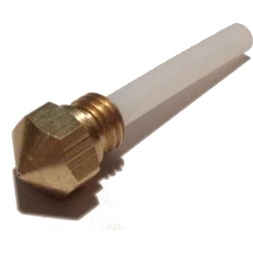 2pcs*Wanhao MK10 Nozzle + PTFE Tube - 0.4mm Hole, M7 Thread -for dremel wanhao flashforge 3D printer parts