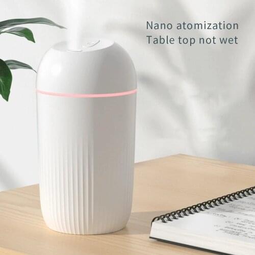 400ML large Capacity Silent Air Humidifier Colorful Night Light USB Plug Aroma Diffuser Continuous/Intermittent Mode Fine Spray