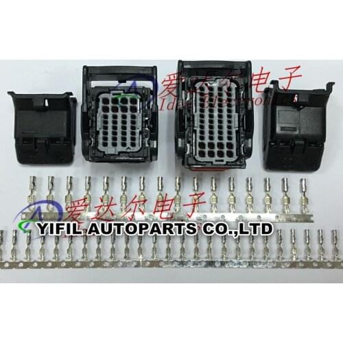 48 Pin/Way +32 Pin/Way ECU Female Molex Wire Brown Automotive Connector Plug Housing With Terminals Cover 64320-3319 64319-3211