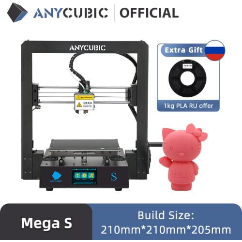 ANYCUBIC Mega S Mega-S FDM 3D Printer TFT Touch Screen High Precision PLA 3D Printers Printing Size 210*210*205 cm
