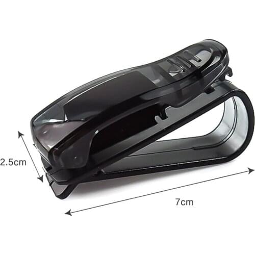 Car ABS Sun Visor Glasses Case Ticket Clip Support Sunglasses Holder Bracket Auto Interior Fastener Accessories