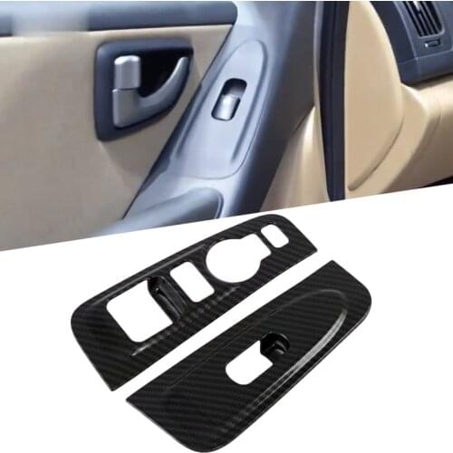 For Hyundai Grand Starex H1 2018 2019 Carbon Fiber Window Armrest Trim Protection Cover Frame Trim interir Car Styling Accessory