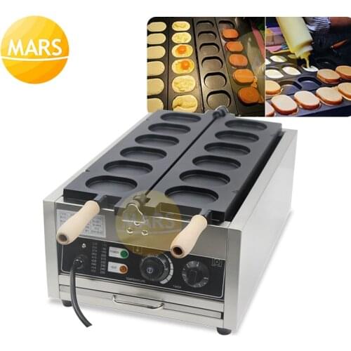 Commercial 3000W Muffin Egg Bread Maker Machine 6pcs Korean Gyeranppang Waffle Pan Making Iron Baker Plate Electric 110V 220V