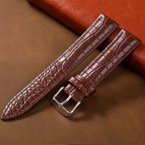Leather Watchband Women Men Watch Straps 12mm 16mm 20mm Watch Wrist Accessories High Quality Brown Colors 22mm 24mm Clock Belt