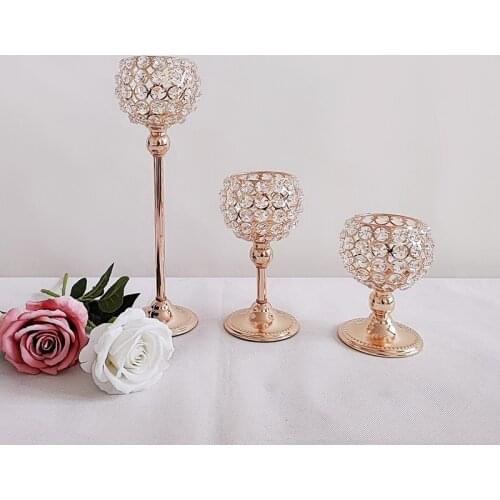1pcs/lot K9 Crystals Candle Stand Wedding Decoration Table Centerpieces Candledtick Hotel Home Dinner Candle Holder