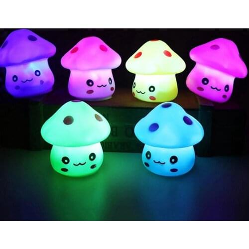 Hot Sales Night Light Fantastic Cute Vinyl Mushroom LED Light for Desk Decor