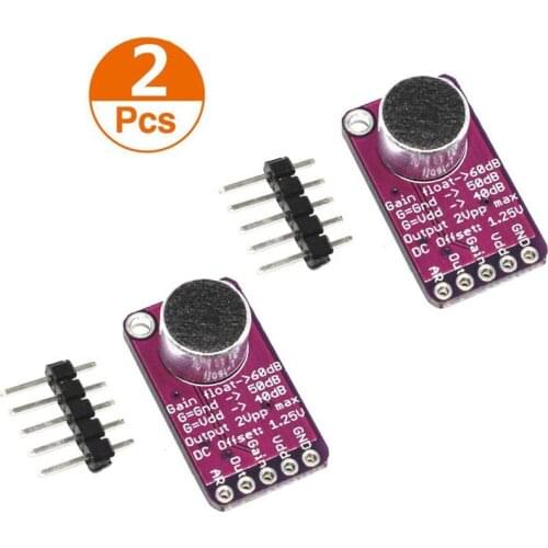 MAX9814 Electret Microphone Amplifier with Auto Gain Control for Arduino