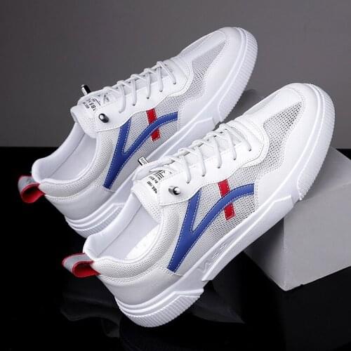 Mens Casual Shoes Fashion Sneakers For Men Flat Shoes Trend Comfort Shoes Mens Breathable Mesh Net catwalk sports running shoes