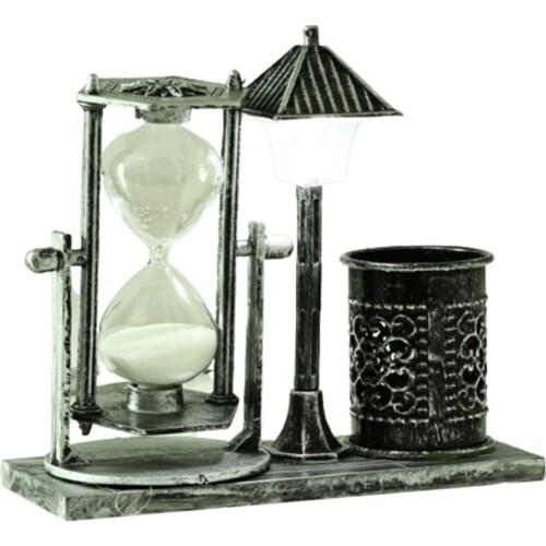 Night Light Ornaments Party Gift Penholder Student Quicksand Hourglass Original Decoration Antique Creative Sand Timer