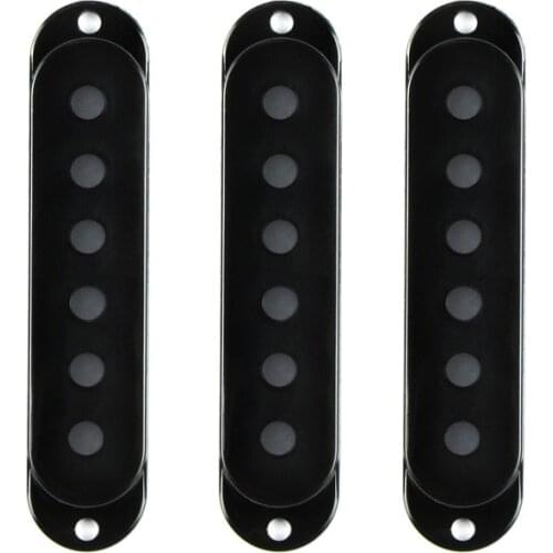 NEW 3pcs Black ST Guitar Single Coil Pickup Covers 48mm/50mm/52mm For Electric Guitar Accessories