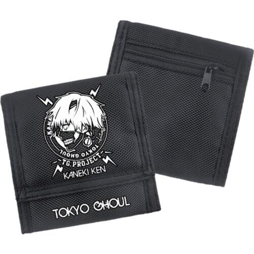 Tokyo Ghoul Kaneki Ken Wallet Small Wallet Brand Designed Oxford Coin Purse Card Holder Wallet Billetera
