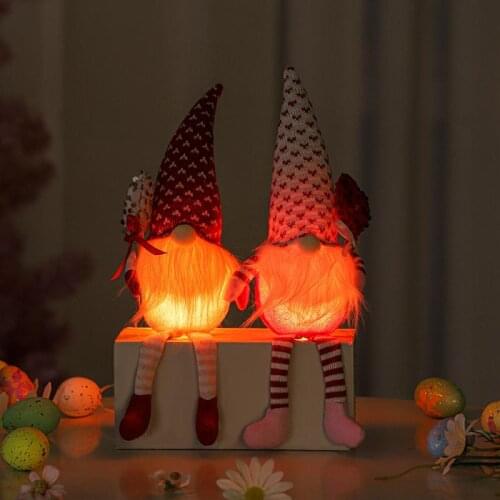 Easter Faceless Doll Illuminated Doll Dwarf Rudolph Party Decoration Supplies Christmas Faceless Doll Ornaments Party Props Gift