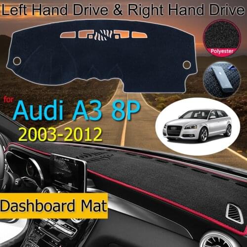 For Audi A3 8P 2003~2012 Anti-Slip Mat Dashboard Cover Pad Sunshade Dashmat Protect Car Carpet Accessories S-line