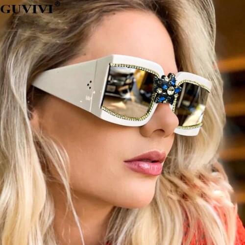 Rectangle Diamond Sunglasses Women 2020 Rhinestone Vintage Sunglasses Square Retro Sunglasses Men UV400 Eyewear Eyeglasses
