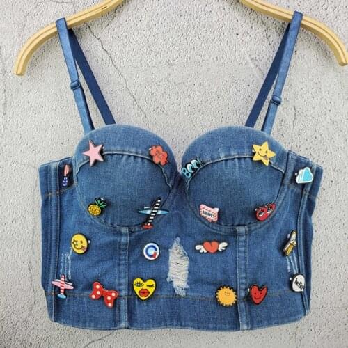 Stage Costumes For Singers Nightclub Pole Dance Clothing Dj Ds Rave Outfit New Cowboy Hole Cute Medallion Beaded Vest DT2351