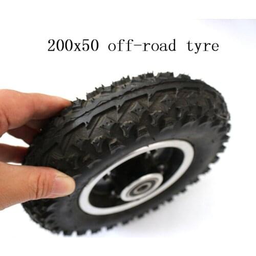 Good quality off road tires 8 inch 200X50 rubber tire with hub MINI SKATEBOARD off-road electric vehicle tire