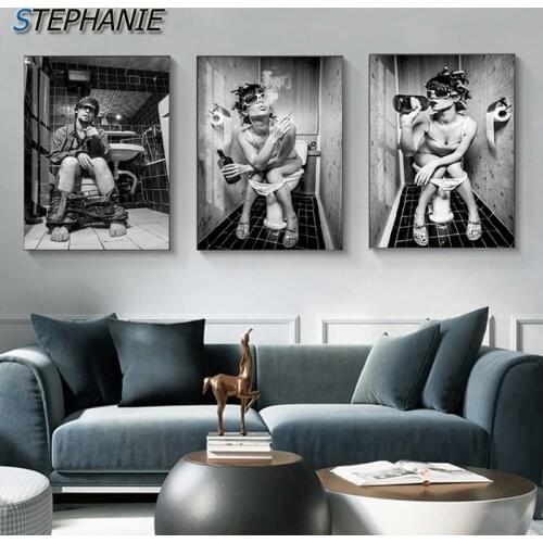 STEPHANIE Wall Black And White Paintings