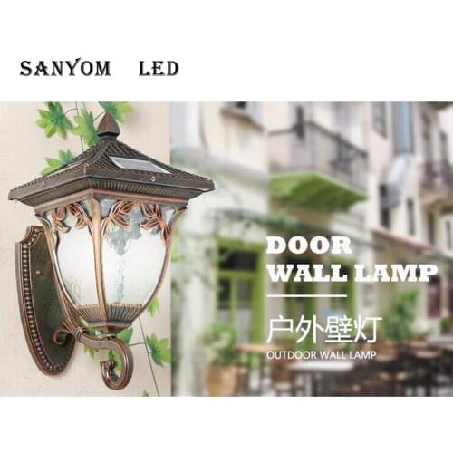 LED Solar Power Wall Light LED Solar Light Bulb Outdoor Garden Lamp For Home Garden Security Lamp Wall light Waterproof