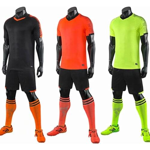 New Adult and Kids Football Jerseys Fashion Soccer Sets Short Sleeve Tracksuit Suit Uniforms Boys and girls Soccer Jersey