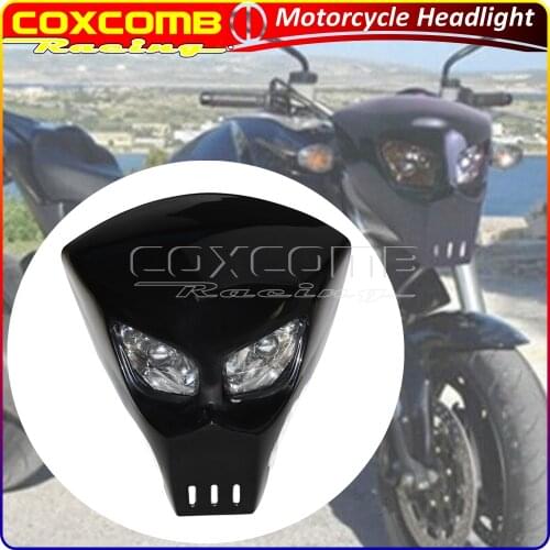 Universal Motorcycle 12V Skull Headlight Lamp Mask Fairing Custom For Harley Honda Kawasaki Suzuki Yamaha BMW Street Bike