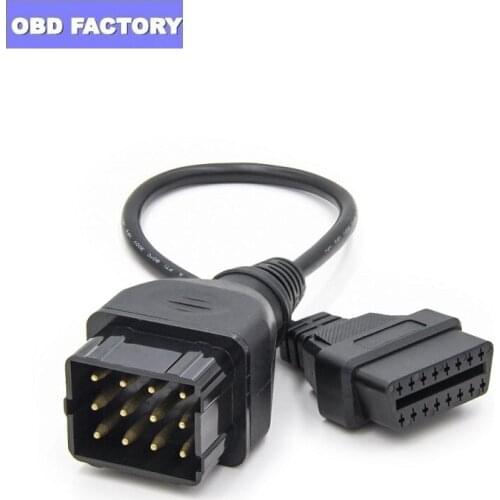 Factory price work Gaz 12pin for 16 PIN Female to Male 12 pin OBD OBD2 OBDII DLC Converter Cable gaz12pin