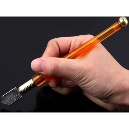 1pcs Handle Oil Filled Hard Alloy Glass Cutter Diy Tile Mirror Cutting Knife Craft Tool For 6mm-12mm Glass