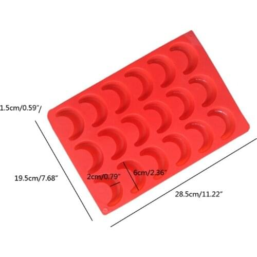 2 Pack Moon Ice Cube Tray Silicone Crescent Moon Mold Moon Pendant Resin Molds A0NF