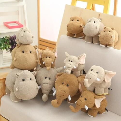 20/25/30cm Cute Hippo toy soft fabric elephant doll cute elephant Hippo Plush Stuffed Doll Toy childrens gift