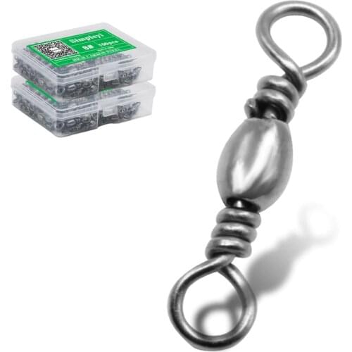 50-100pcs/box Fishing Swivel Barrel Rolling Connector 4# To 16# Fishing Hook Bearing Swivel Connector Fishing Accessories Tackle