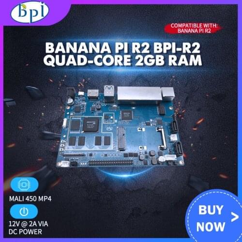 Banana Pi R2 BPI-R2 Quad-Core 2GB RAM with SATA WiFi Bluetooth 8GB eMMC demo Single Board+Acrylic case+12V 2A DC Power