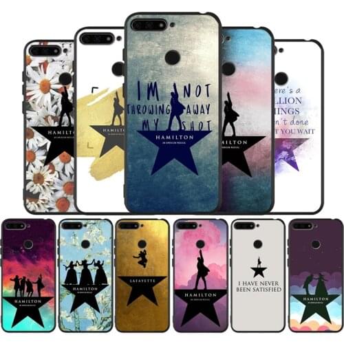 Hamilton Musical black Silicone Phone Case For Huawei honor 30 20 Pro 8 8X 9 10 20 Lite Mate 10 20 30 Lite Pro cover