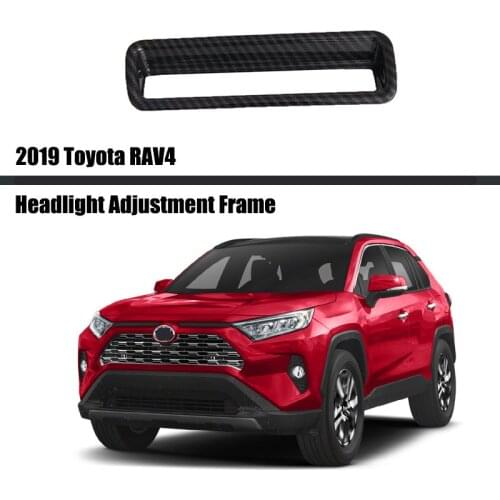 For Toyota RAV4 2019 2020 2021 Carbon fiber Headlight Adjustment Knob Switch Cover Trim Sticker Interior Moulding Accesories