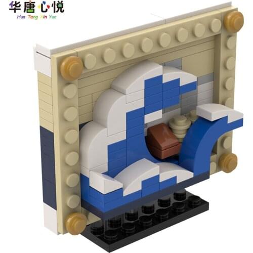 MOC City Assemble Painting Stylish Model Educational Toys Ornaments Cultivate Interest Compatible Building Blocks Gifts Cities