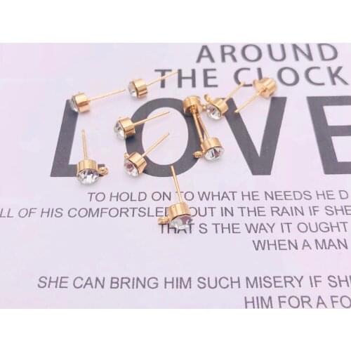 Classic round rhinestones Casual fashion simple DIY other accessories earrings