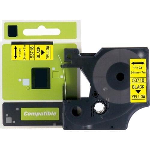 6Pcs 53719 53713 53710 53716 53717 53718 53724 Labeling Tape 24mm Compatible for Dymo D1 Label Manager 500TS/450D RHINO 6000