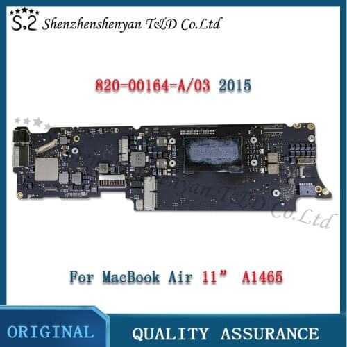 Original A1465 Motherboard for MacBook Air 11.6" logic Board i5 1.6GHz 4GB / i7 2.2GHz 8GB RAM 820-00164-A 2015