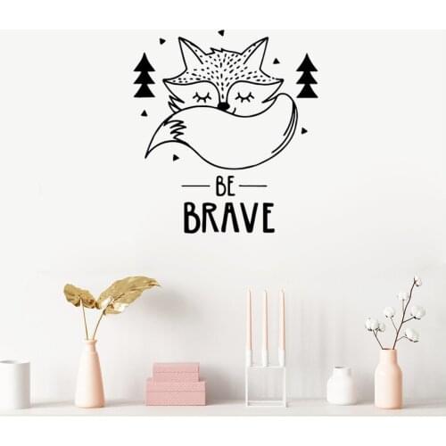 Lovely Fox Animal Wall Sticker Decals for Kids Rooms decoration Baby Room Decor Decal stickers Animals vinyl ph287